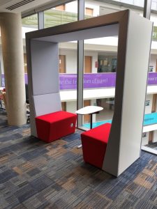 Modern office pods in Winchester featuring private workspaces with ergonomic seating, soundproof walls, and a sleek design for focused and productive environments.