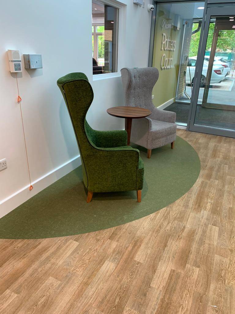 chairs in reception area